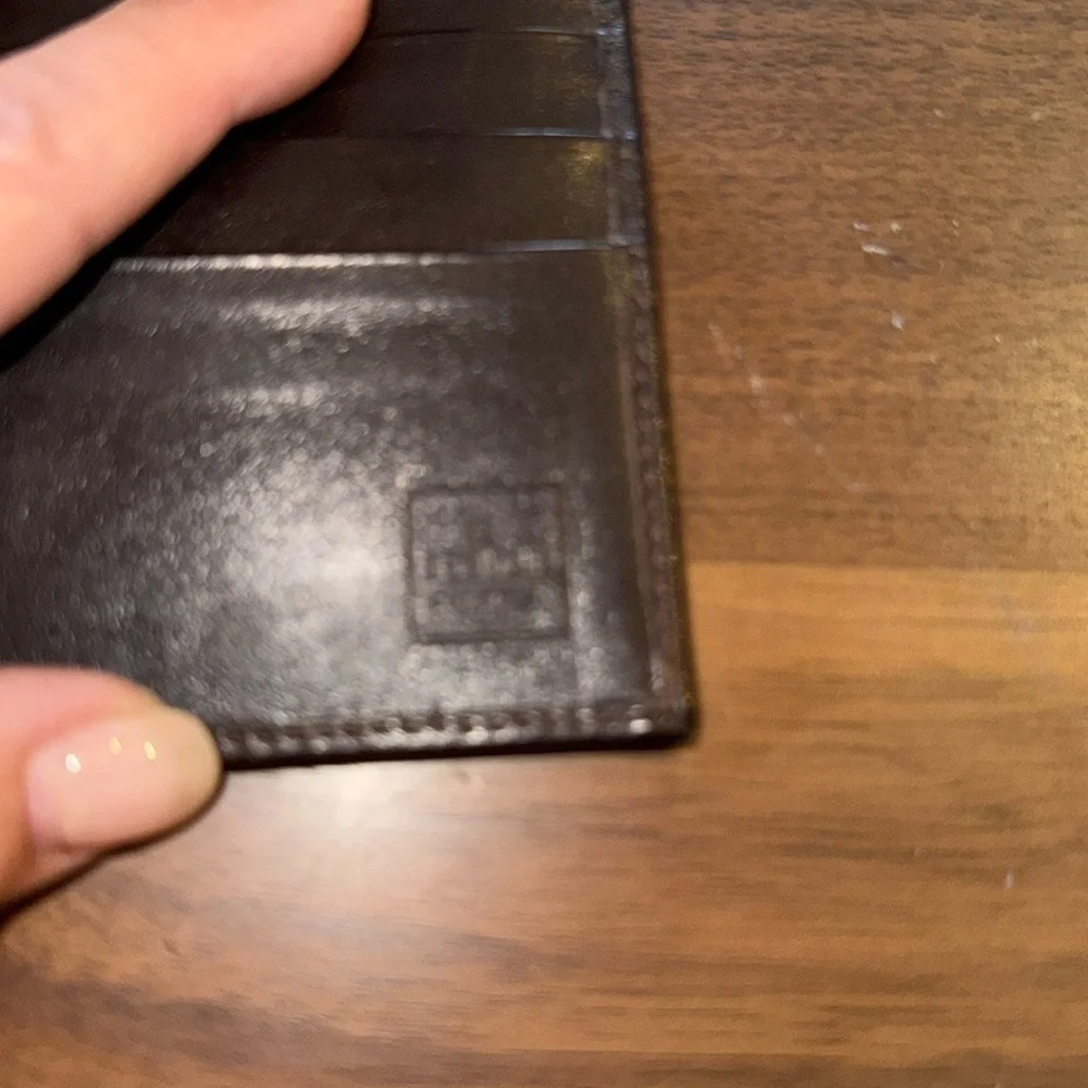 Fendi Logo Flawless Pattern Fold Over Wallet in Brown and Tan - Picture 7 of 8